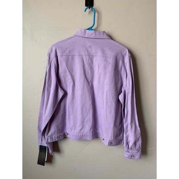 Christine Alexander Purple Denim Jacket Embellished Swarovski Crystal Rhinestone - Picture 2 of 5